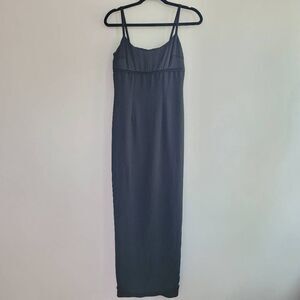 Vintage 90s Laundry by Shelli Segal maxi dress black babydoll empire waist‎